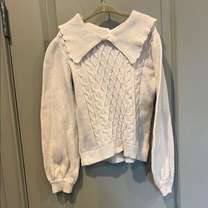 Elegant White kids Janie & Jack Cable Knit Sweater